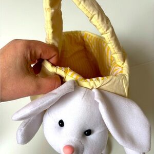 Vintage Plush Easter Bunny Basket